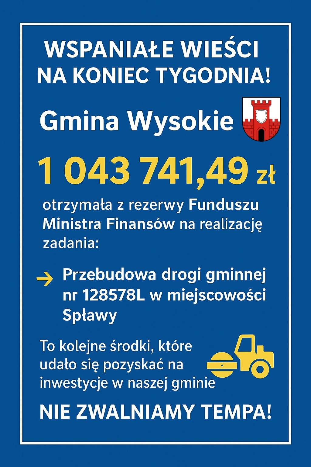 Nowa inwestycja w gminie Wysokie