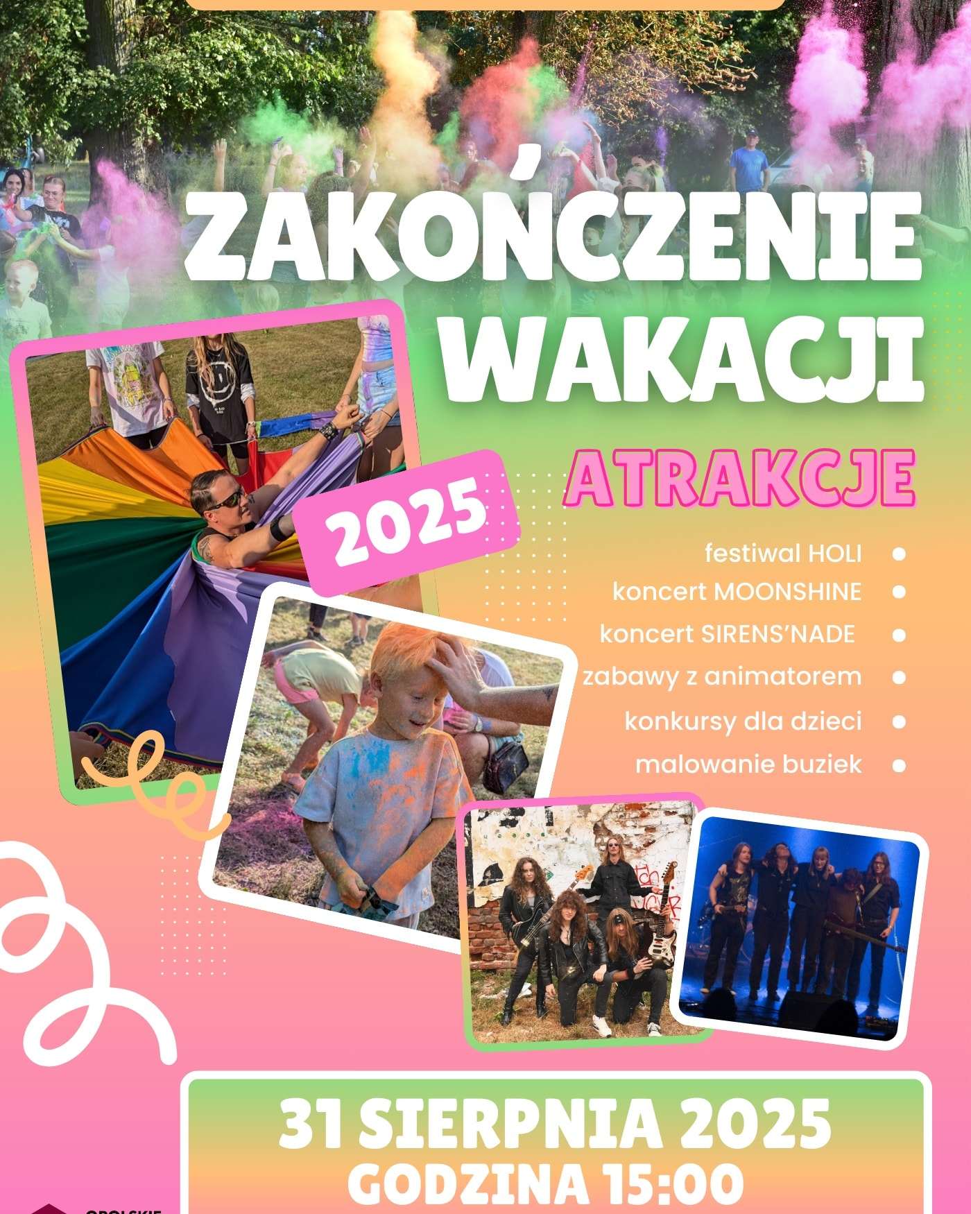 Zakończenie wakacji w Opolu Lubelskim. Kolorowy festiwal i koncerty w Parku Miejskim