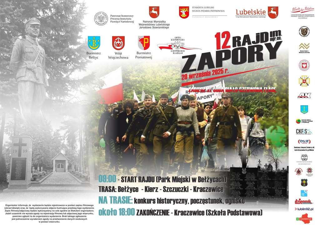 Już 20 września XII Rajd im. mjr. „Zapory” – żywa lekcja historii i patriotyzmu