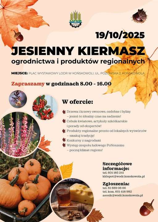 MICHÓW: Jesienny Kiermasz Ogrodnictwa już w niedzielę