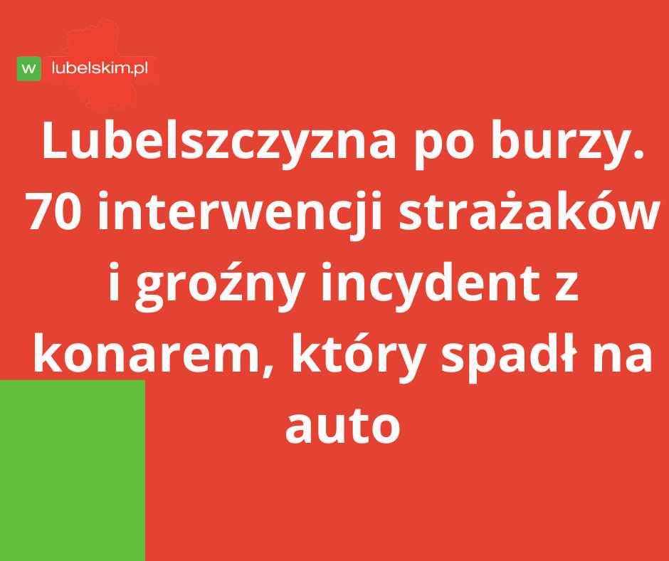 Burza nad Lubelszczyzną. Strażacy interweniowali kilkadziesiąt razy