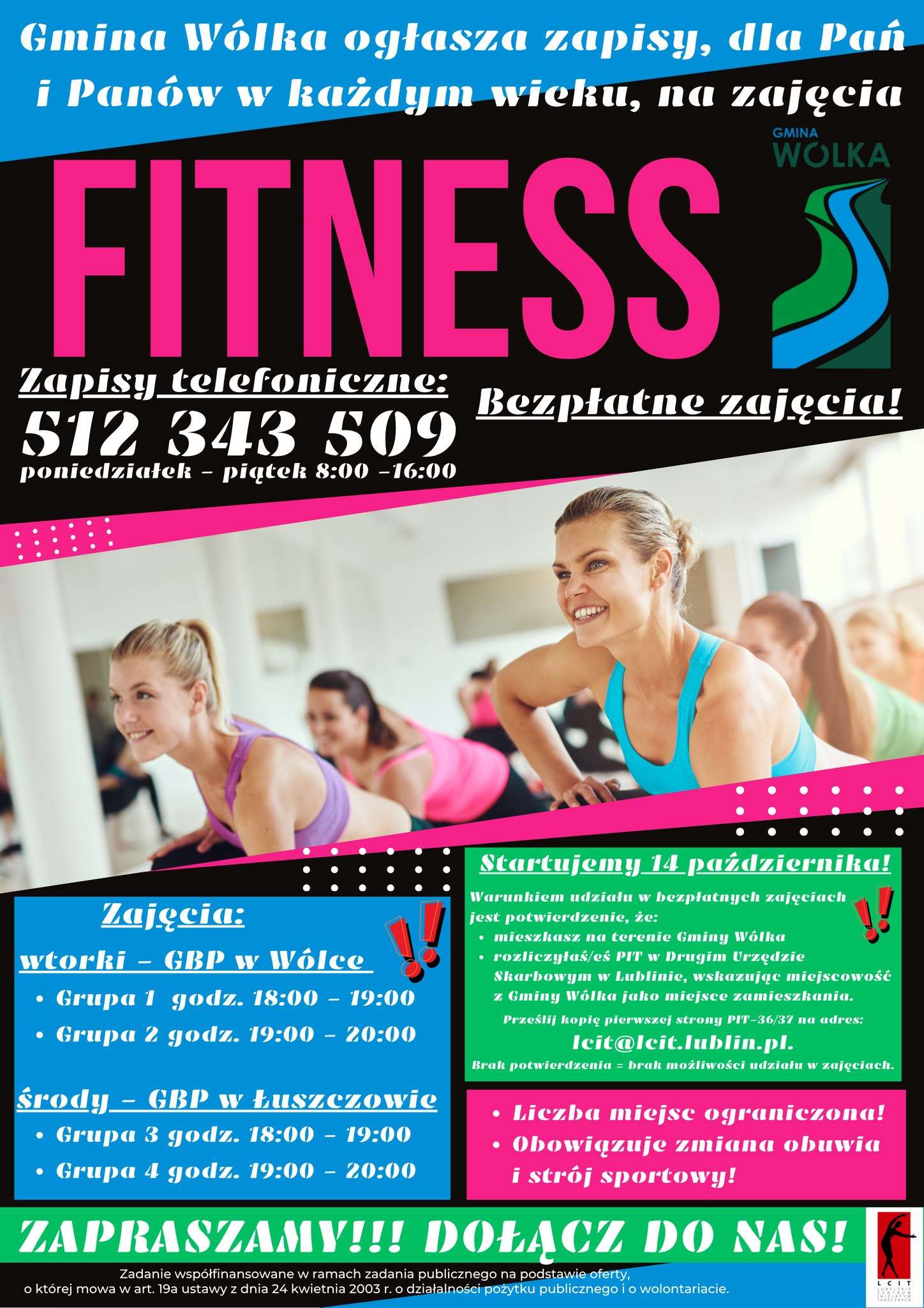 Bezpłatne zajęcia fitness w Gminie Wólka – rozpocznij jesień aktywnie!