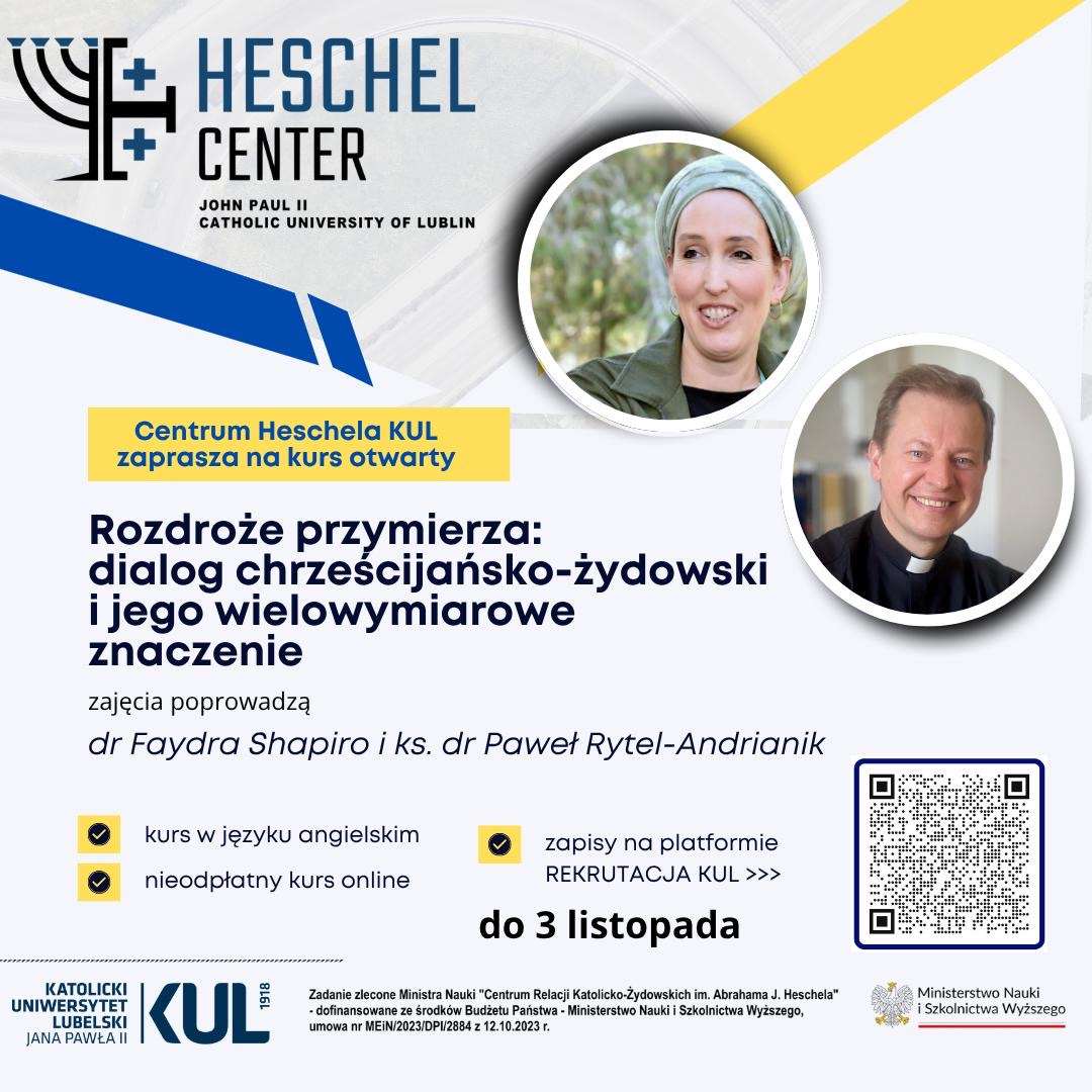 Międzynarodowy kurs online o dialogu chrześcijańsko-żydowskim w Centrum Heschela KUL