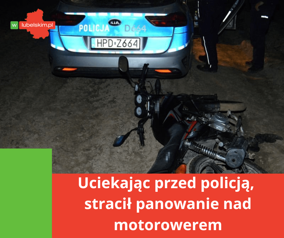 Nocny pościg za 17-latkiem na motorowerze