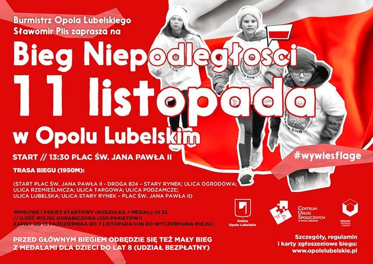 Bieg Niepodległości w Opolu Lubelskim 2025. Sportowe świętowanie 11 listopada