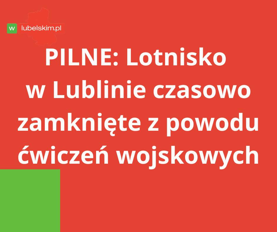 PILNE! Lotnisko w Lublinie zamknięte na kilka godzin z powodu ćwiczeń wojskowych