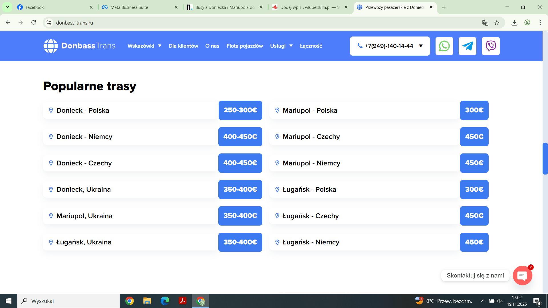 Busy z Doniecka i Mariupola w Warszawie?