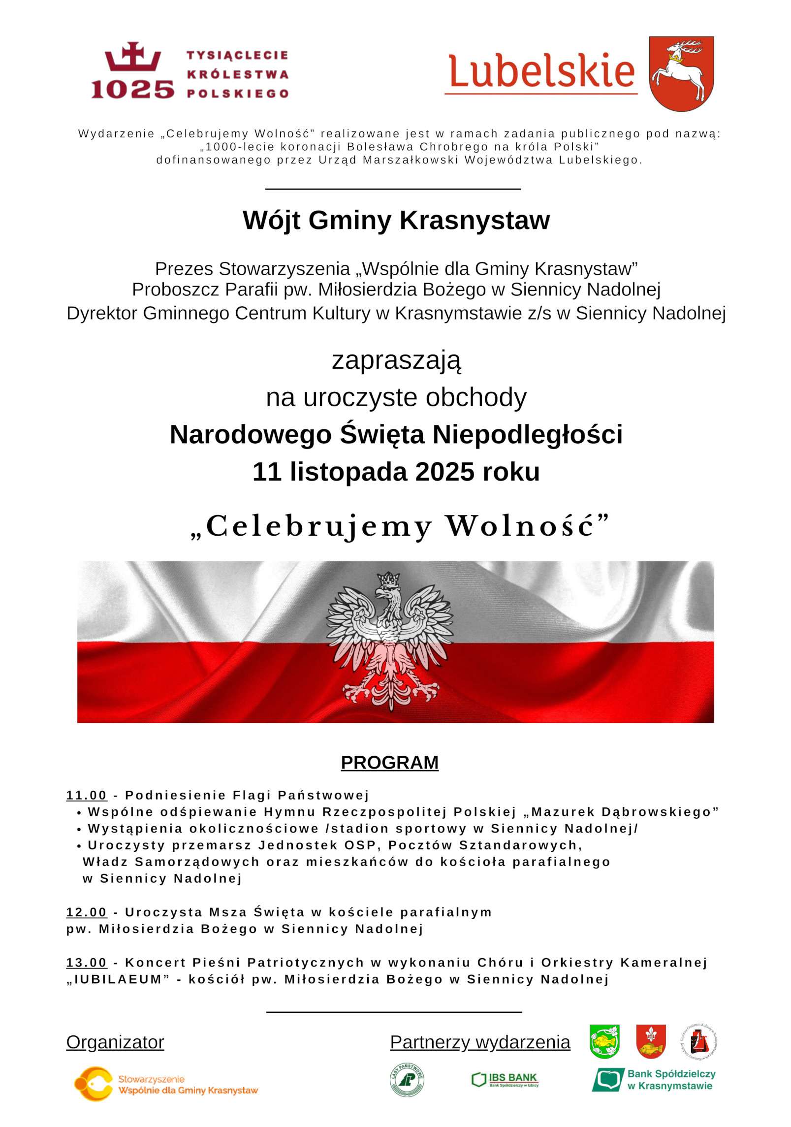 KRASNYSTAW: Krasnystaw celebruje wolność