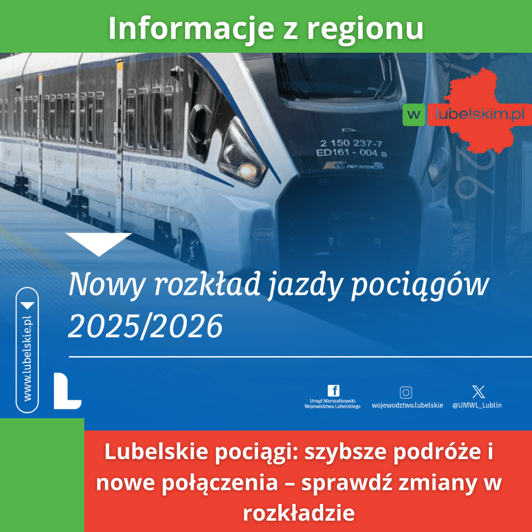 Nowa oferta połączeń kolejowych w województwie lubelskim – zmiany, które czekają pasażerów