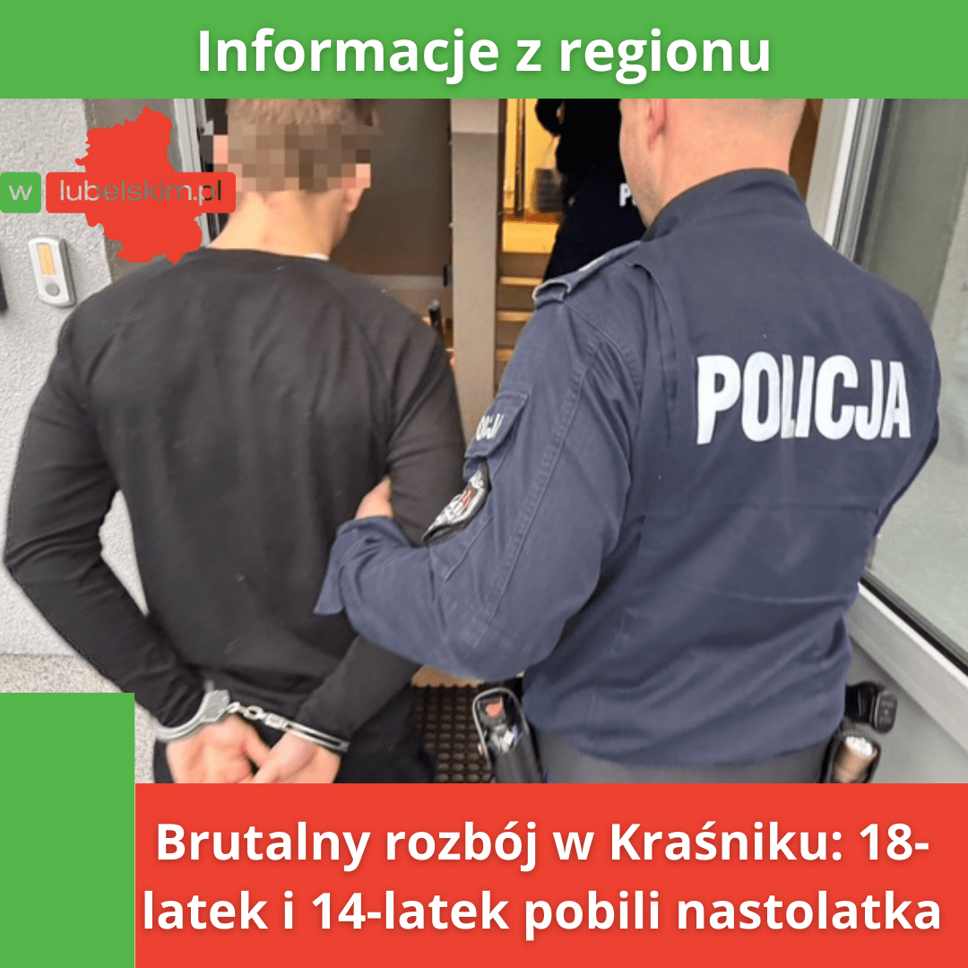 Brutalny rozbój w Kraśniku: 18-latek i 14-latek pobili nastolatka