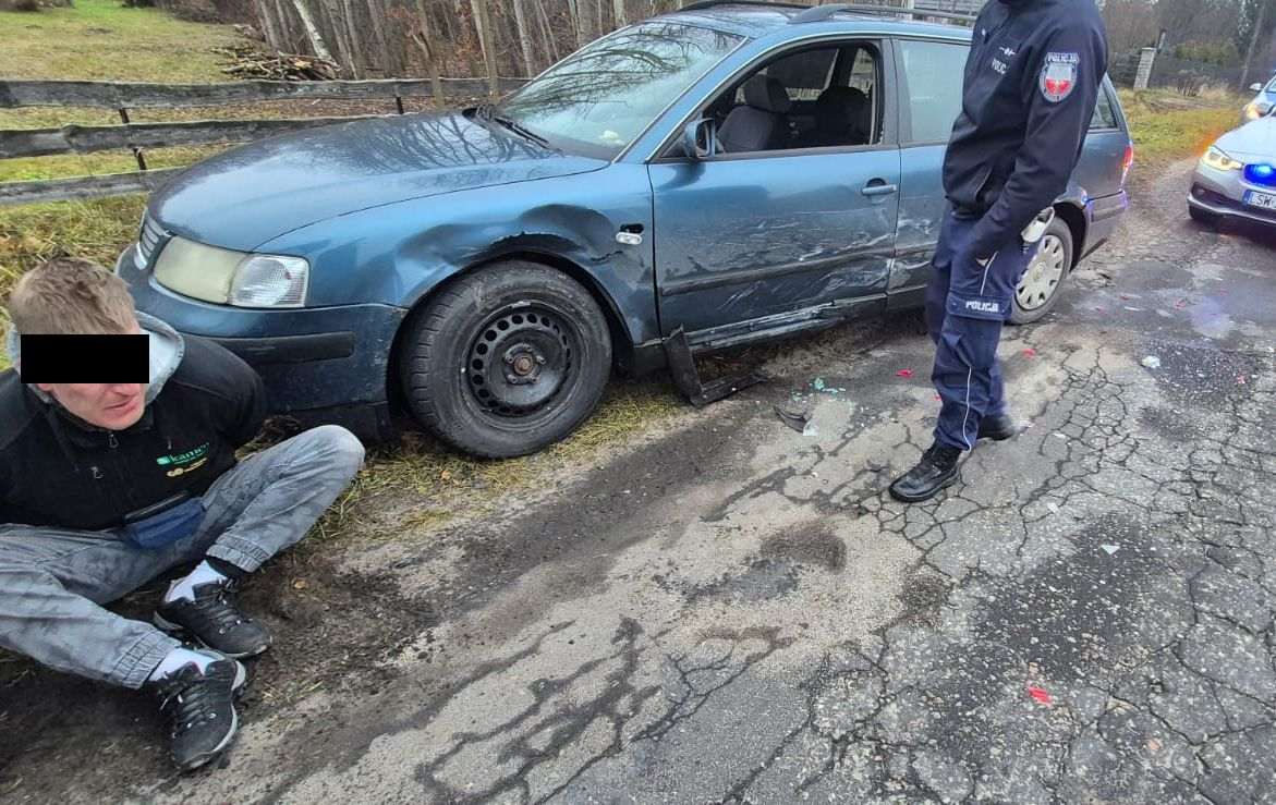 Pościg za 41-latkiem zakończony kolizją z radiowozem