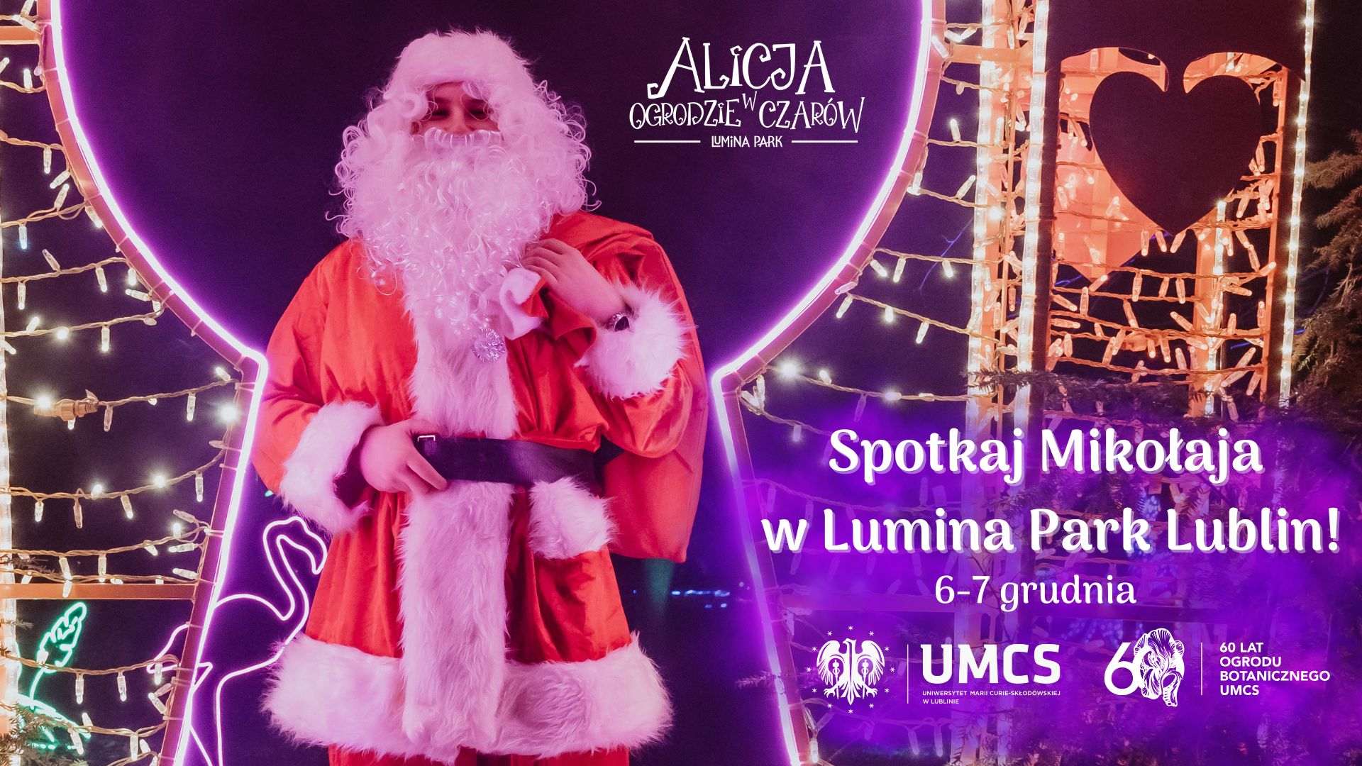 Magiczny weekend w Ogrodzie Botanicznym UMCS: Mikołaj i Alicja zapraszają do Lumina Parku