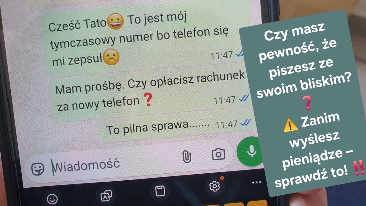 Oszuści podszywają się pod członków rodziny. 66-latek stracił blisko 15 tysięcy złotych