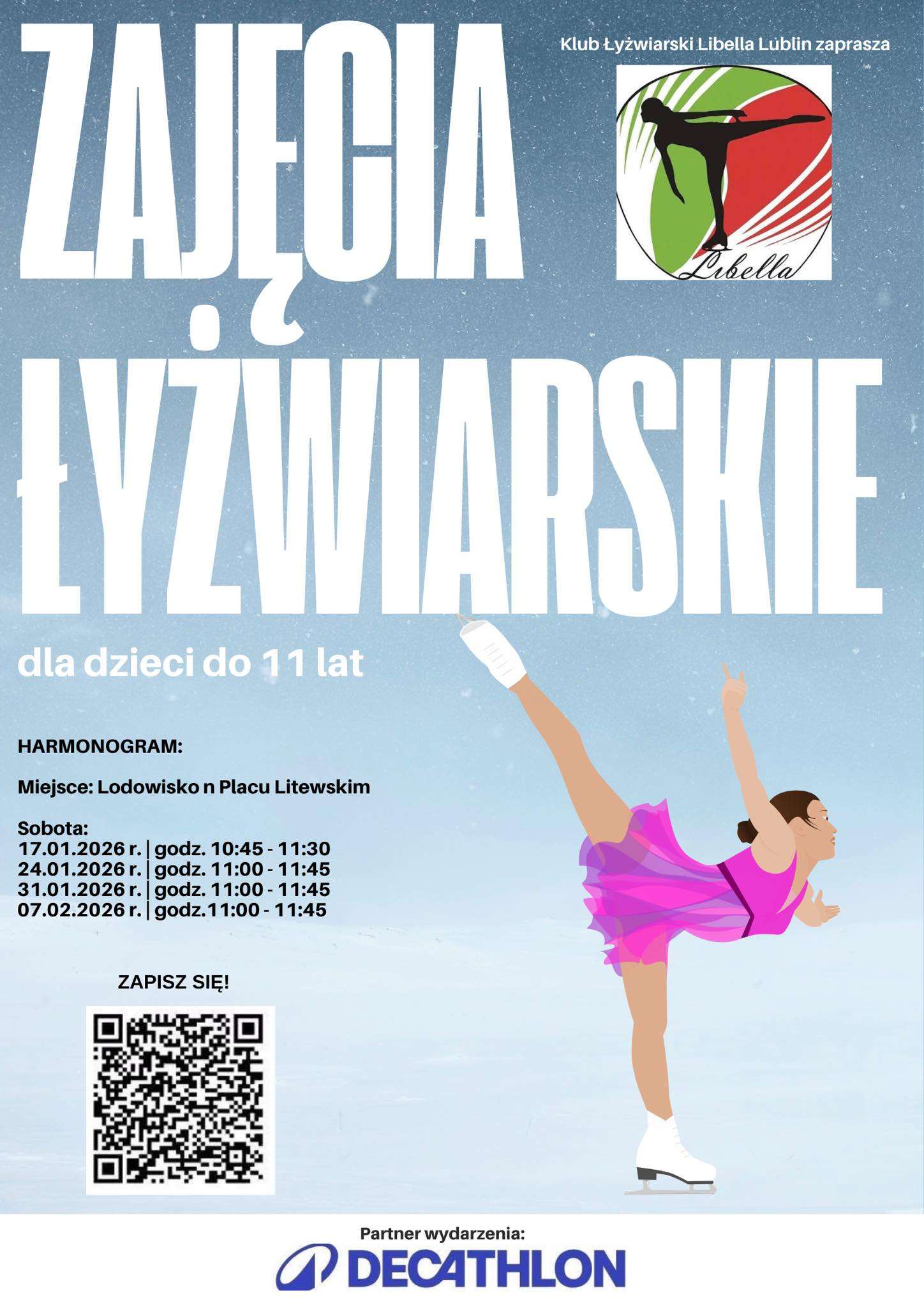 Bezpłatne warsztaty nauki jazdy na łyżwach dla dzieci w Lublinie