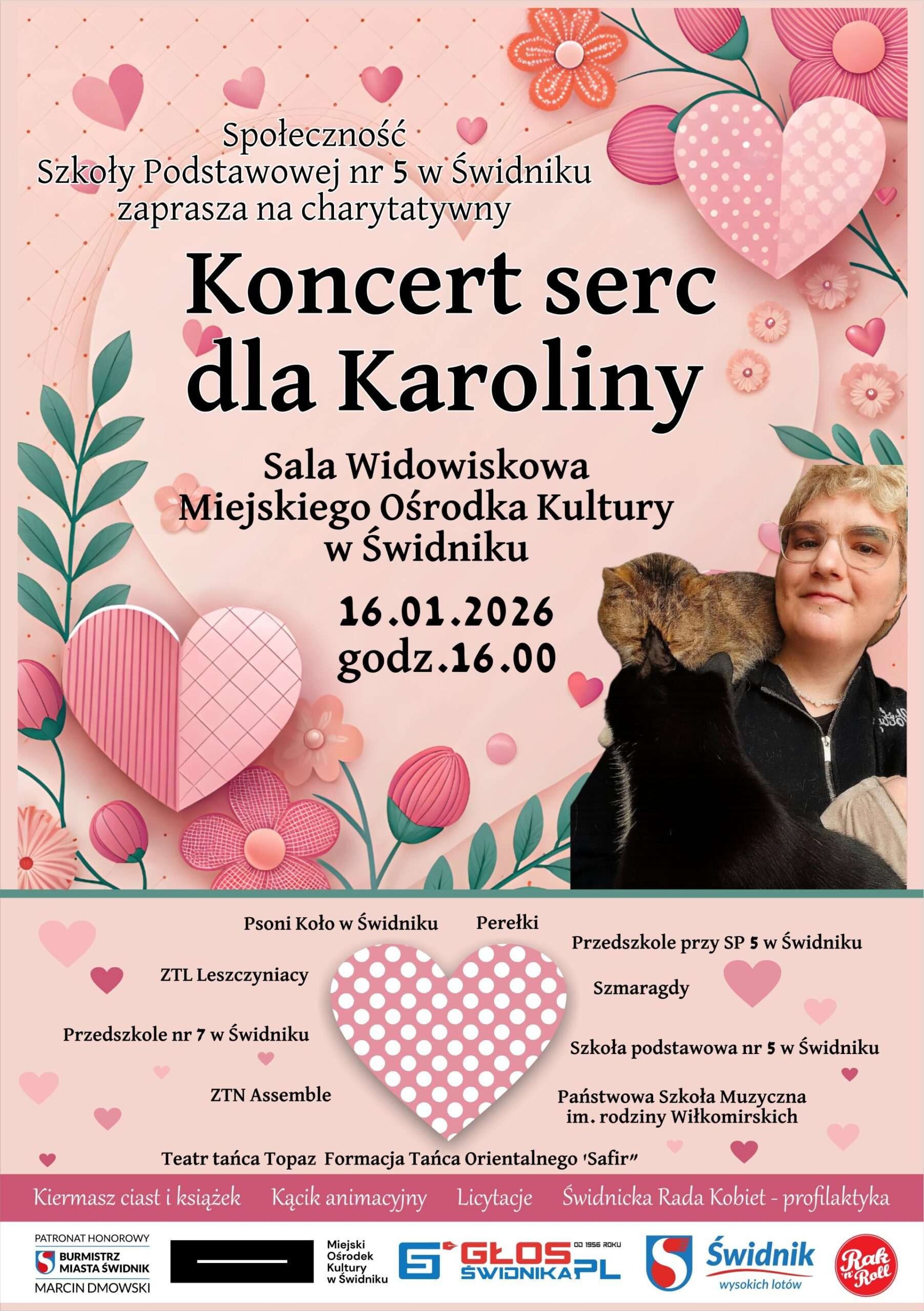 ŚWIDNIK: Koncert serc dla Karoliny