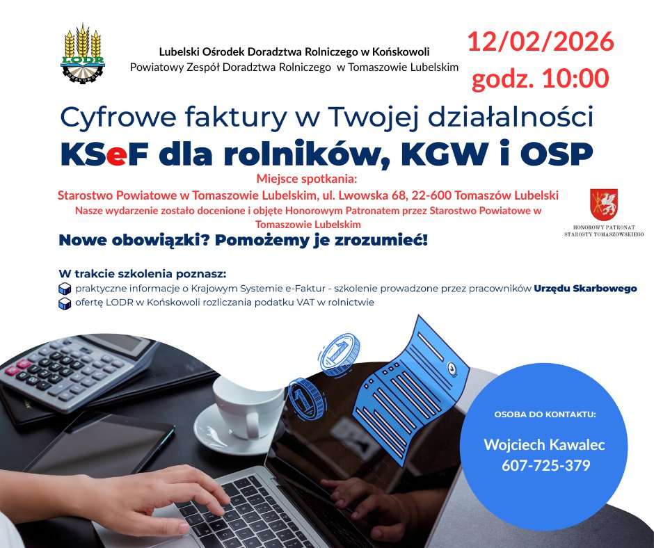 KSeF w praktyce – co muszą wiedzieć rolnicy, KGW i OSP przed wprowadzeniem e-faktur?