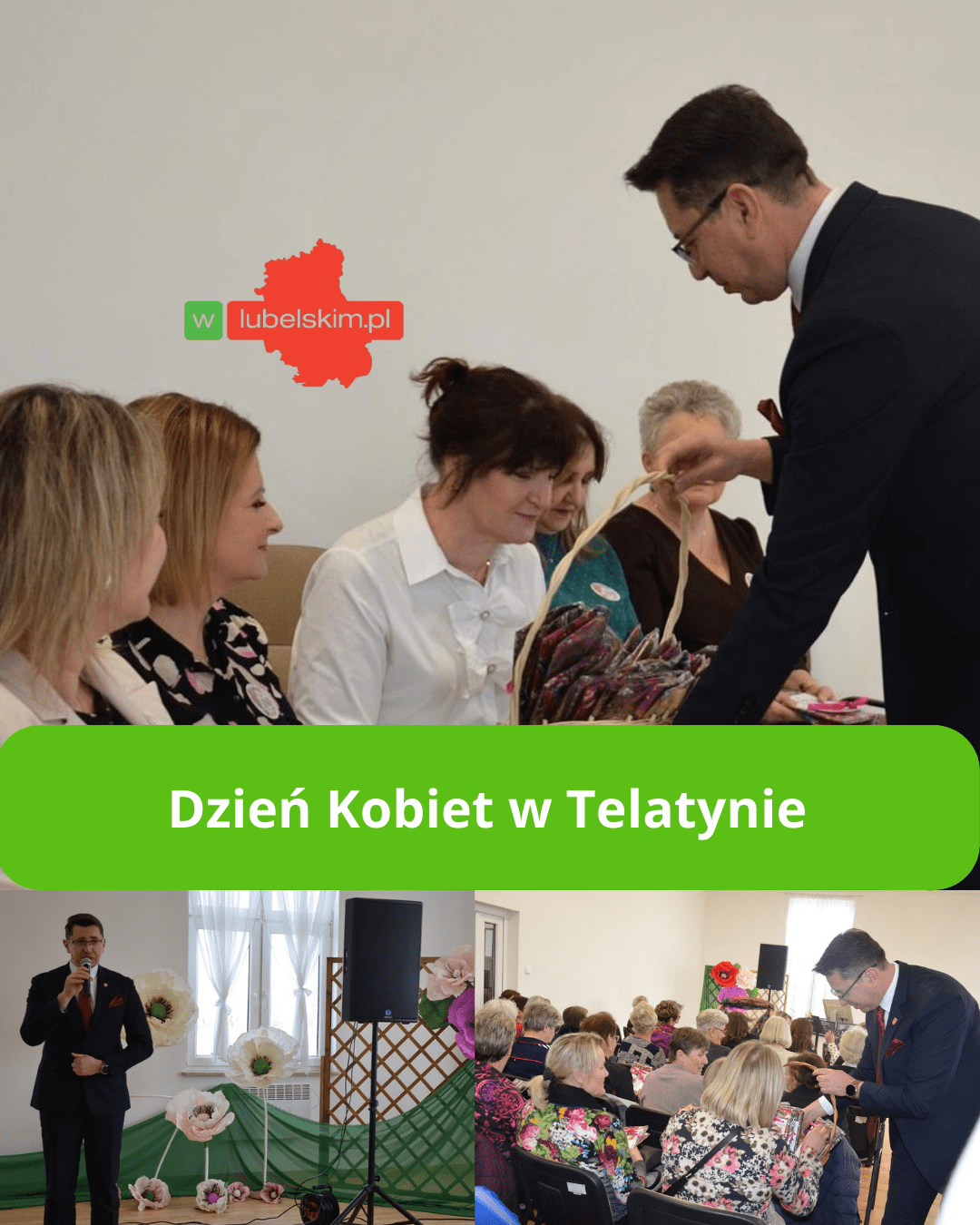 Blisko 150 mieszkanek gminy spotkało się w Domu Strażaka w Telatynie, by wspólnie świętować Dzień Kobiet.