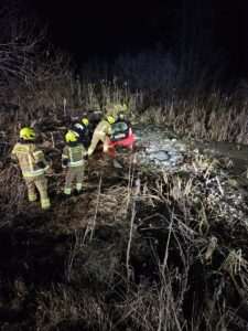 Pijany kierowca wjechał do bagna. Grozi mu nawet 5 lat więzienia