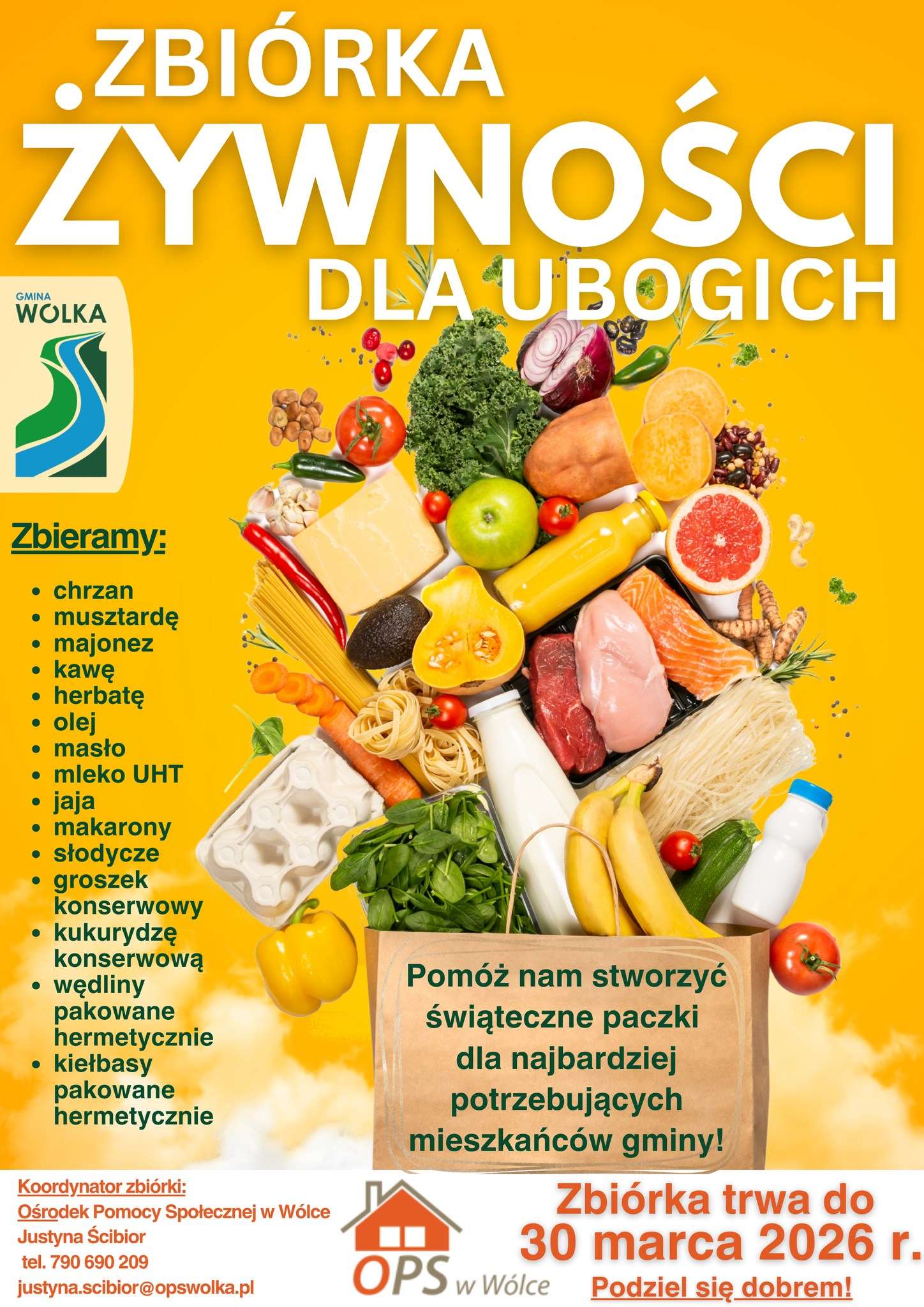 Podziel się dobrem w Wielkanoc – Świąteczna Zbiórka Żywności w Gminie Wólka
