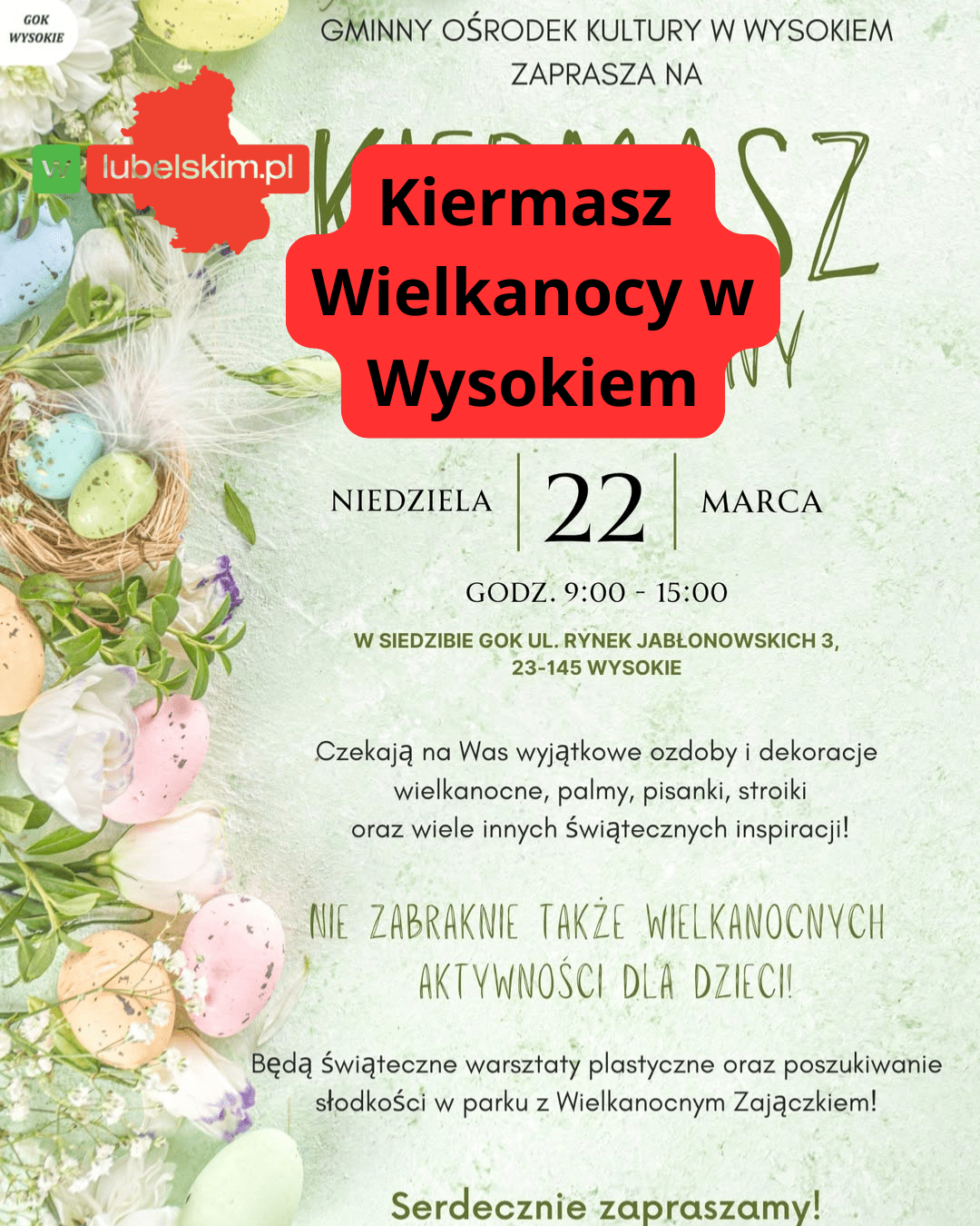 Kiermasz Wielkanocny w Wysokiem – kiedy i gdzie?