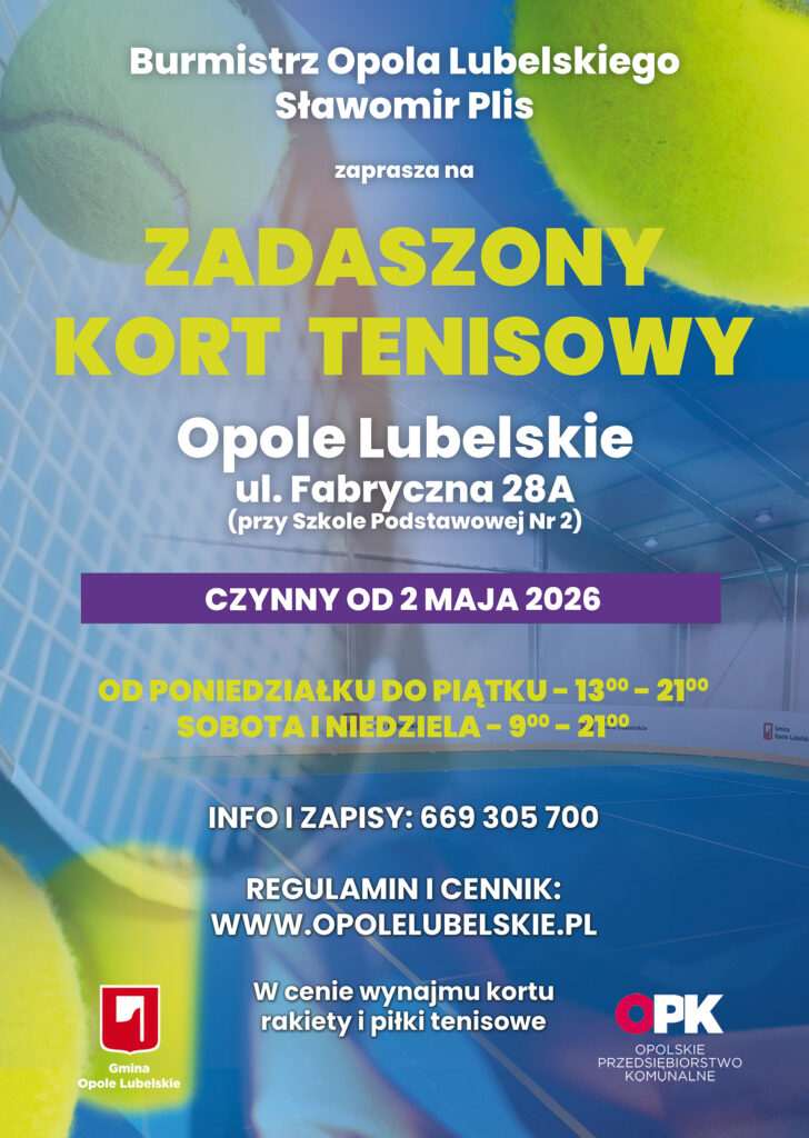 Nowy kort tenisowy w Opolu Lubelskim otwarty 2026