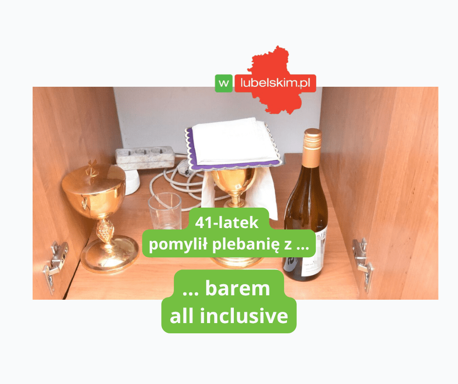 Komunia na własną rękę – 41-latek pomylił plebanię z barem all inclusive