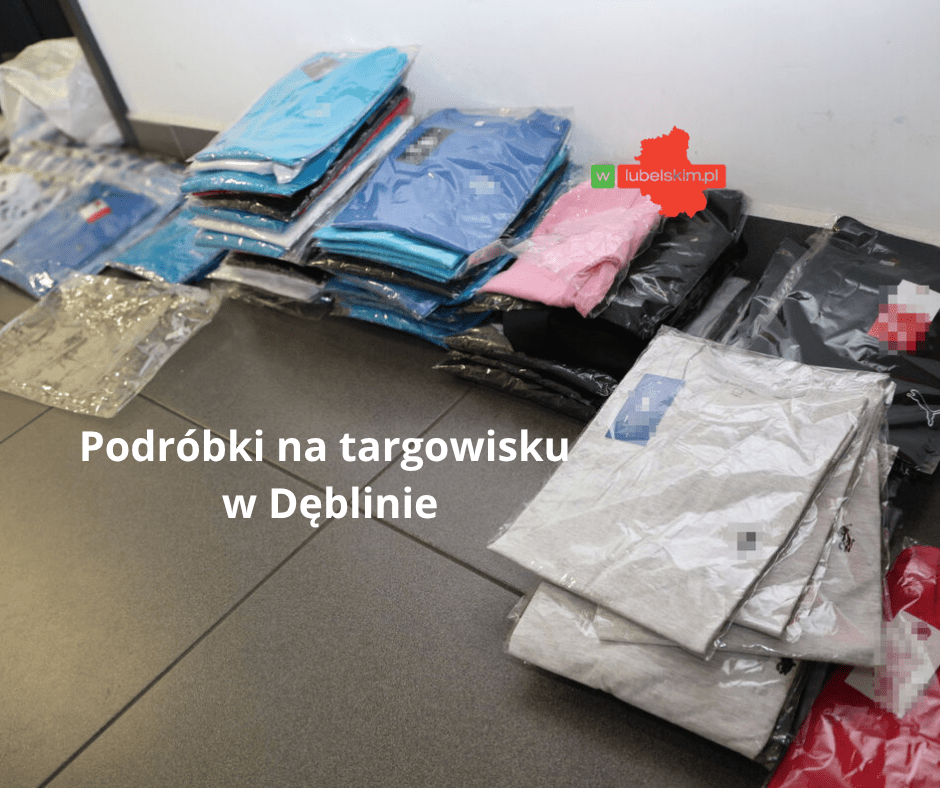 Nielegalny handel na targowisku w Dęblinie. Sprzedawał podróbki znanych marek