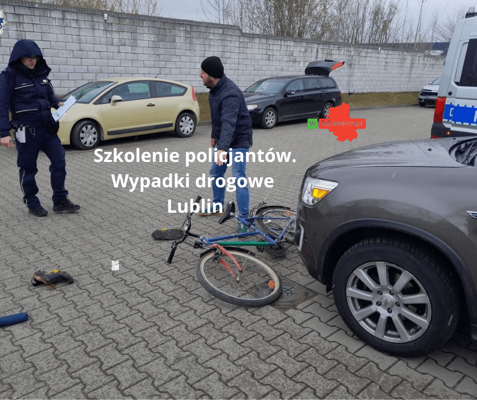 Policjanci z Lubelskiego na szkoleniu. Ćwiczyli działania na miejscach wypadków