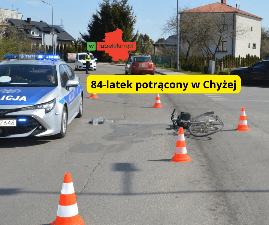 Nie ustąpił pierwszeństwa rowerzyście. 84-latek potrącony w Chyżej