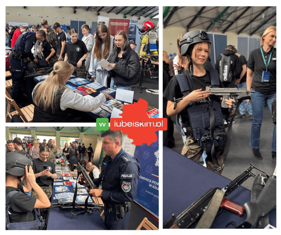 Targi Edukacyjno-Zawodowe w Kraśniku. Stoisko Policji przyciągnęło tłumy młodzieży