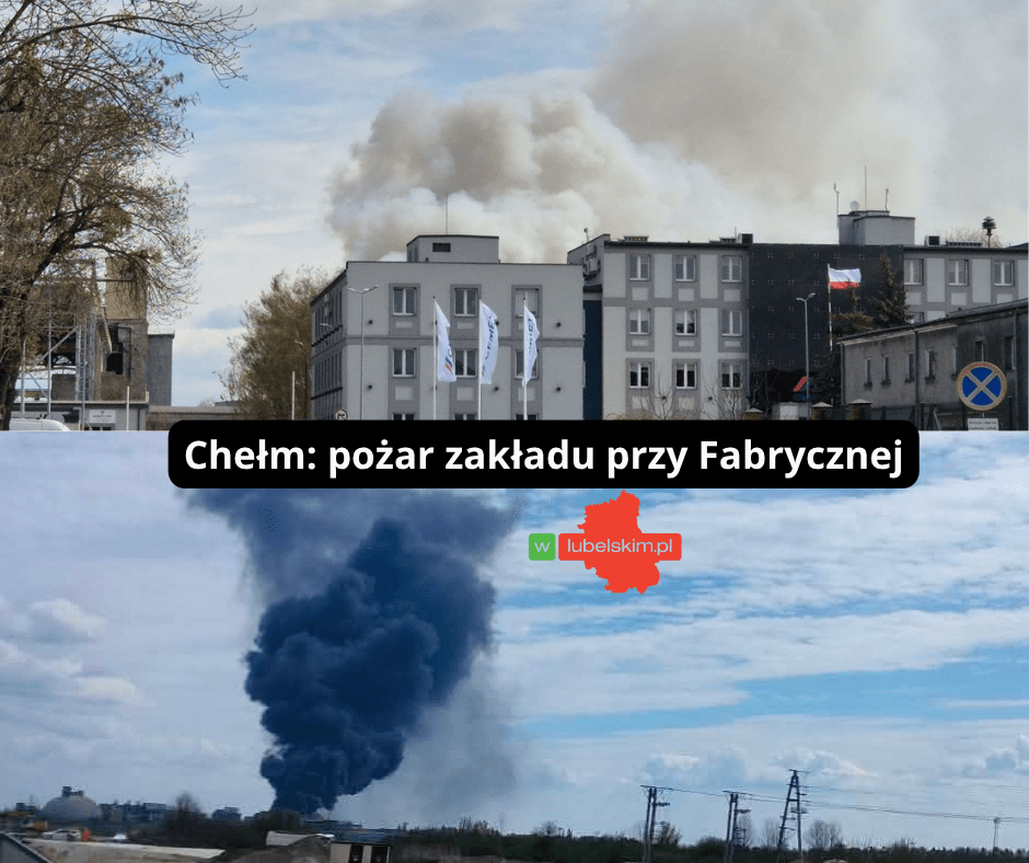 Pożar przy ul. Fabrycznej w Chełmie. Władze miasta uruchomiły sztab kryzysowy