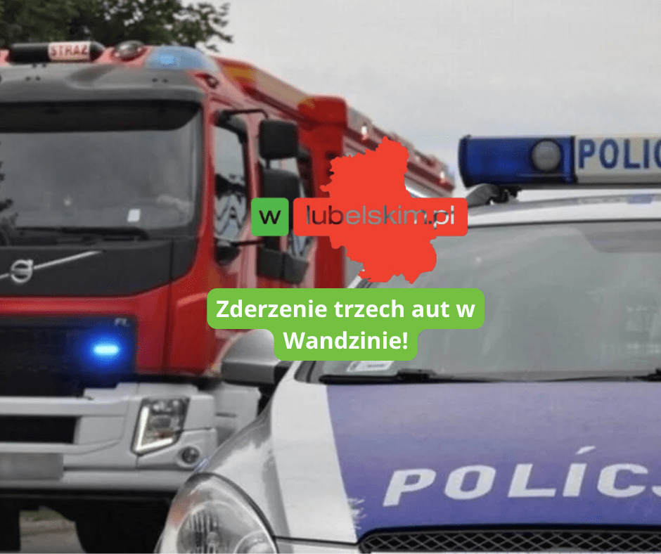 Zderzenie trzech aut w Wandzinie. Utrudnienia na DK19