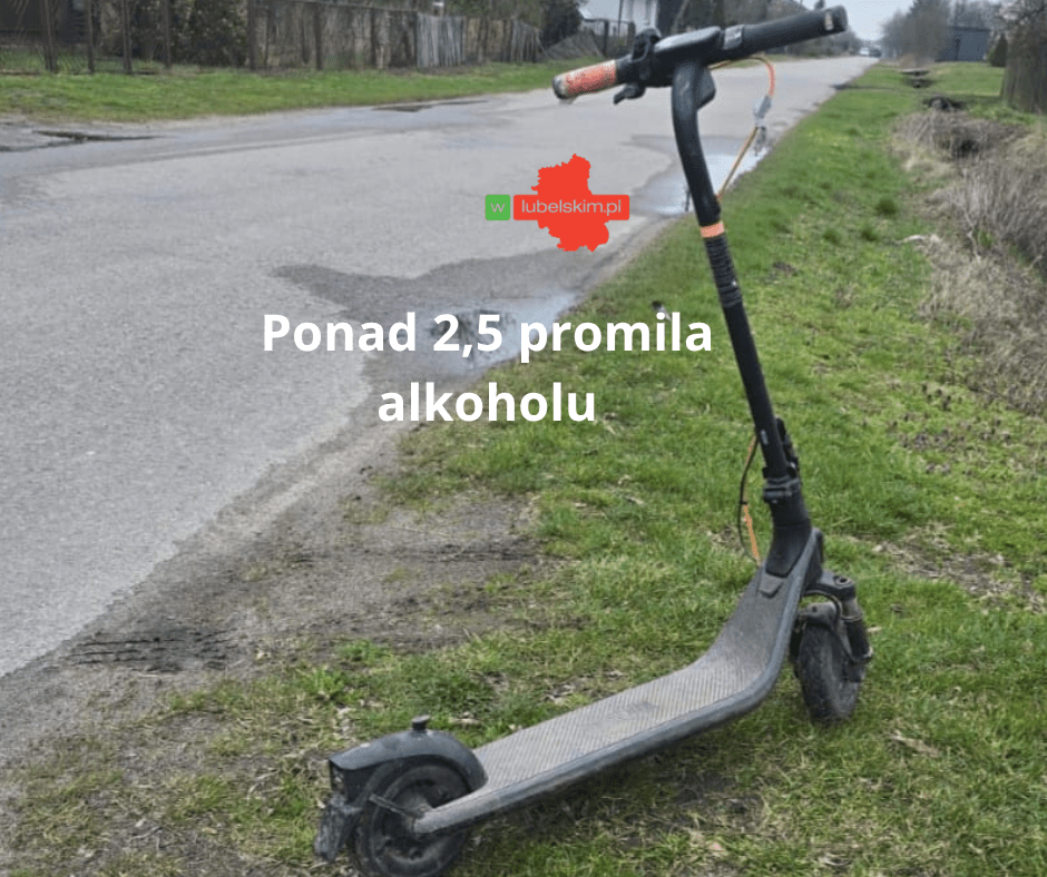 Pijany na hulajnodze w Kluczkowicach. 2,5 tys. zł mandatu