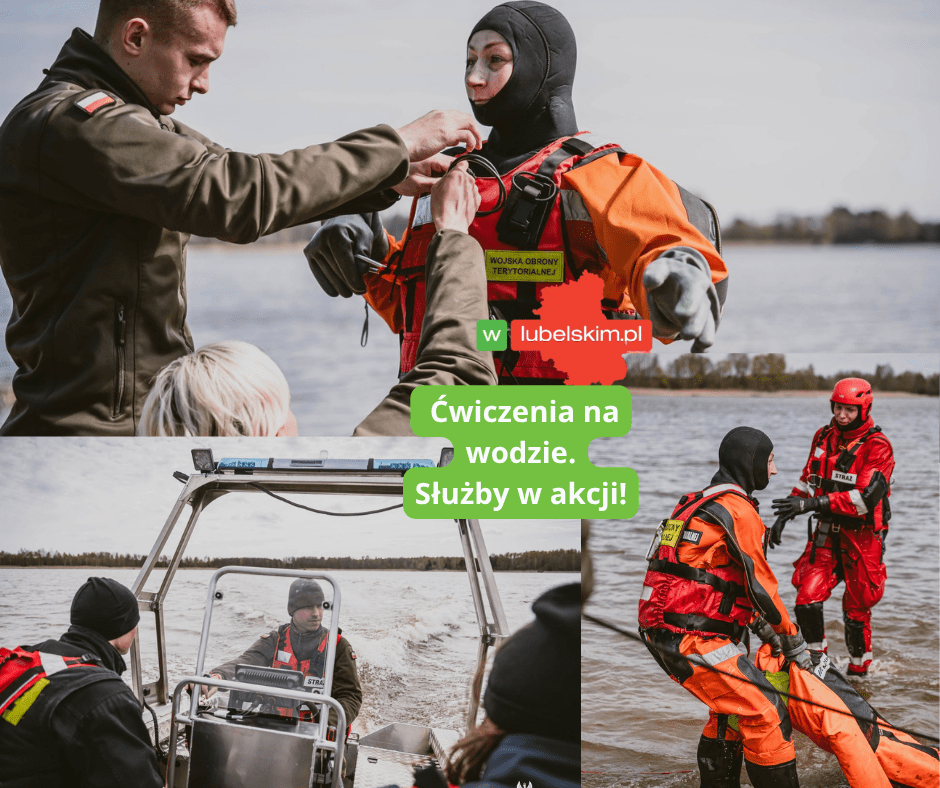 Ćwiczenia na wodzie powiat lubartowski – służby razem
