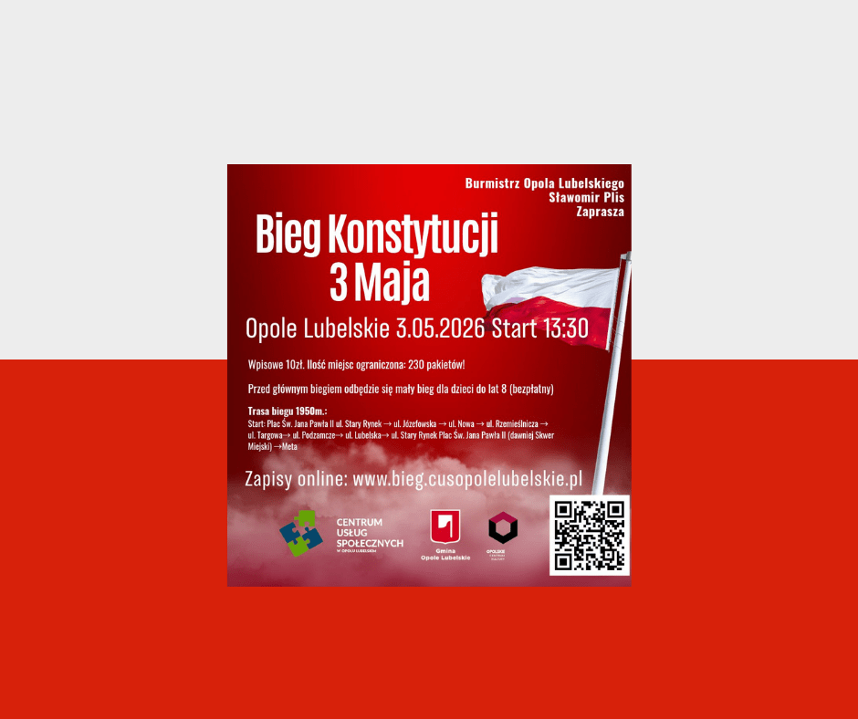 Burmistrz Opola Sławomir Plis mobilizuje do udziału w Biegu 3 Maja