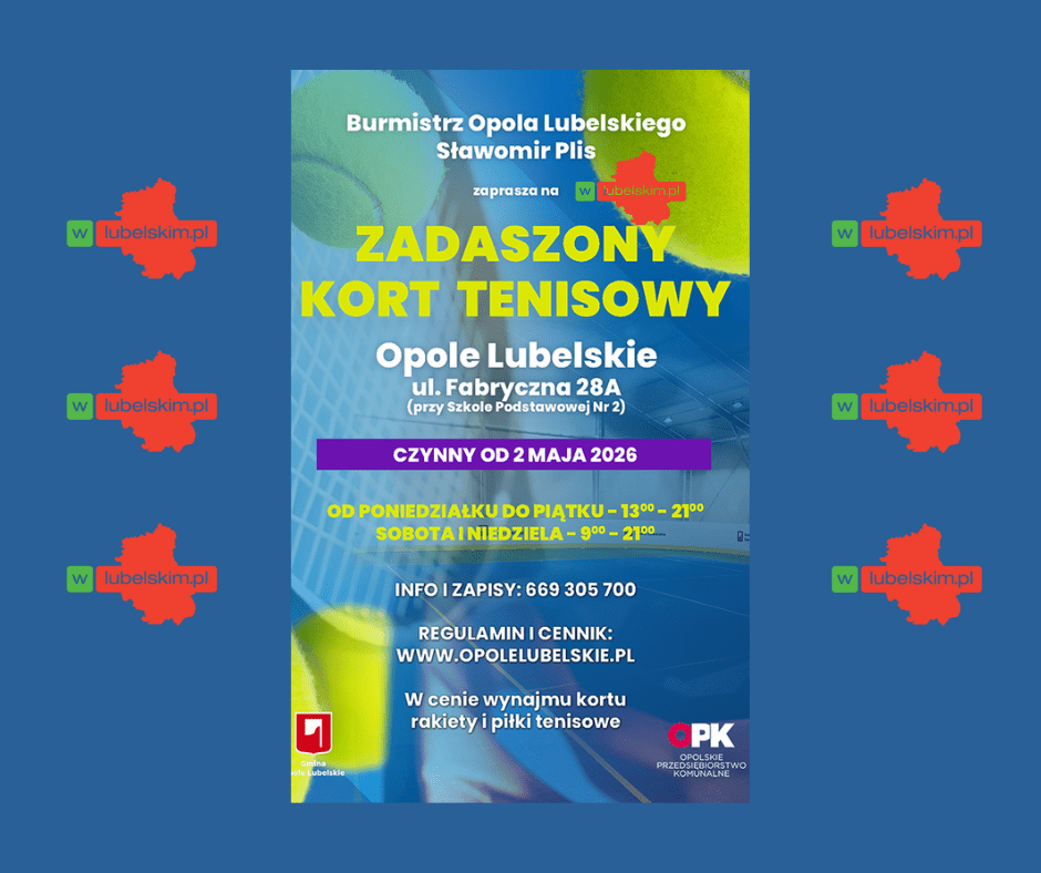 Nowy kort tenisowy w Opolu Lubelskim otwarty 2026
