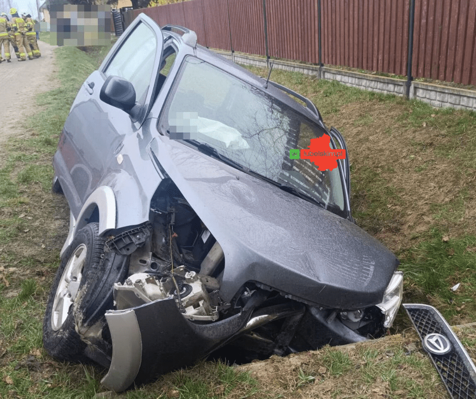 Groźny wypadek w Budzyniu – kierowca trafił do szpitala