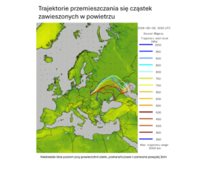 Dym z pożaru w powiecie biłgorajskim może objąć część Europy