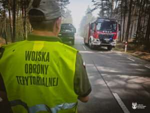 Terytorialsi gaszą pożar w powiecie biłgorajskim