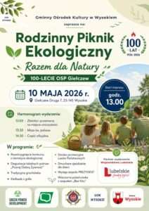 Gmina Wysokie: 10 maja piknik ekologiczny i 100-lecie OSP Giełczew