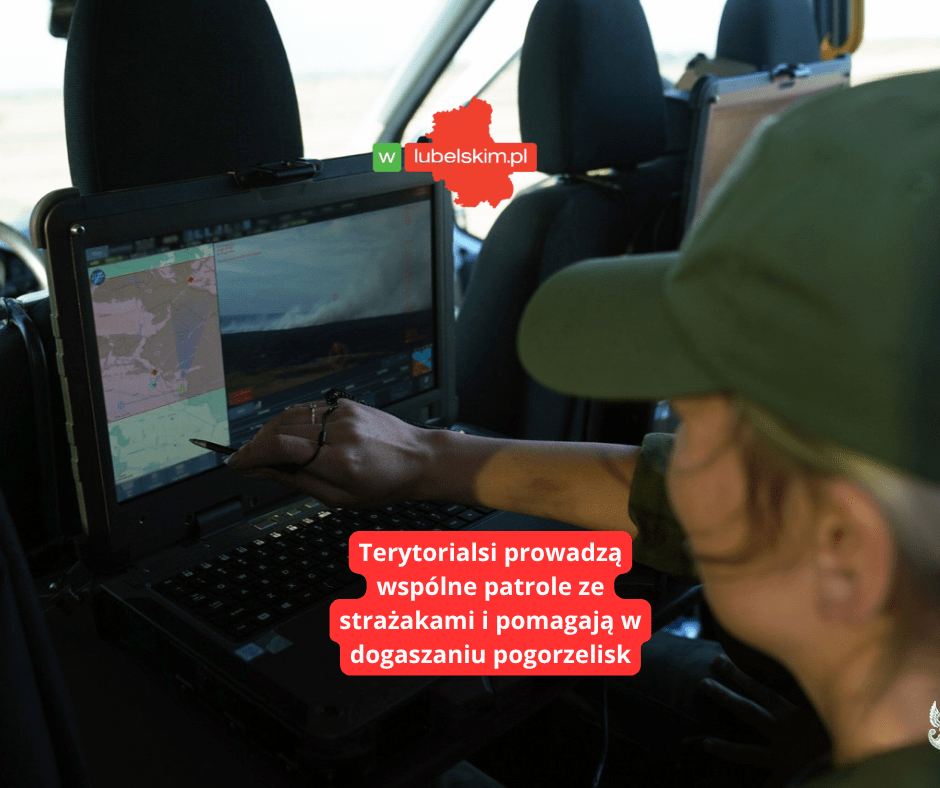Żołnierze 2 LBOT działają na terenach objętych pożarem Puszczy Solskiej