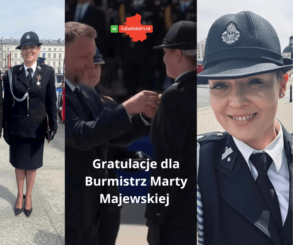 Wyróżnienie dla burmistrz Hrubieszowa podczas obchodów Dnia Strażaka