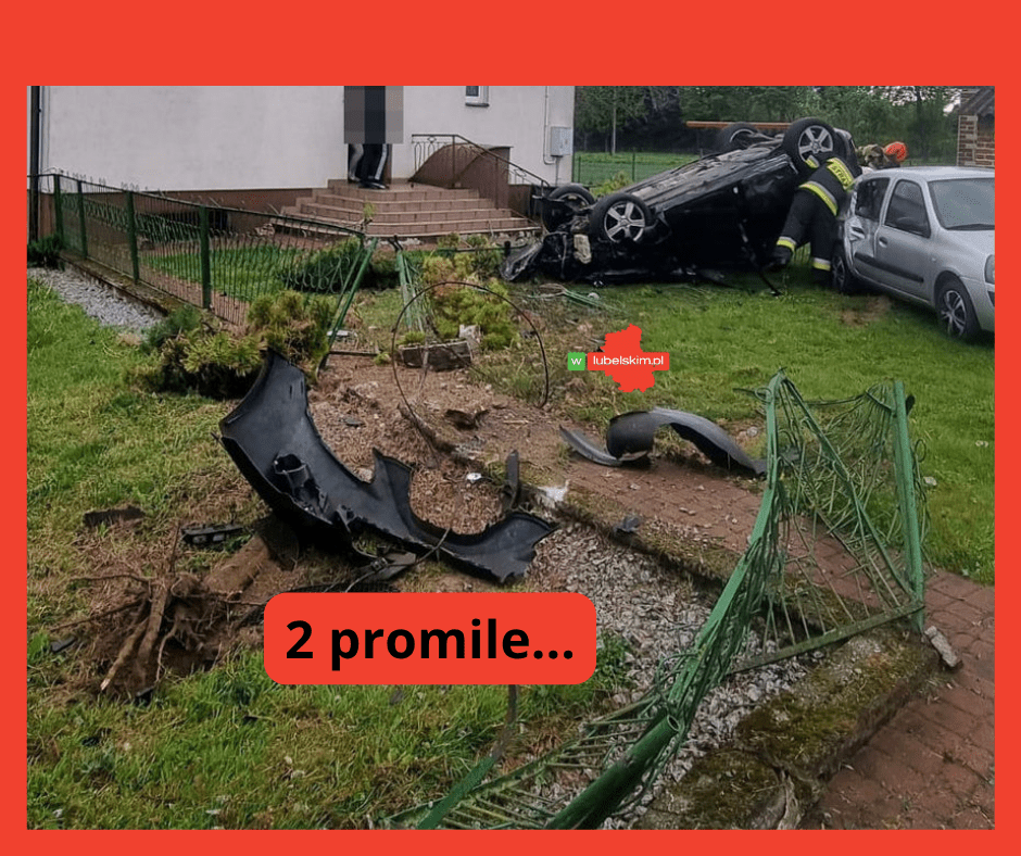 Seria wypadków w powiecie zamojskim! Pijany kierowca, dachowanie na „siedemnastce” i senior w szpital