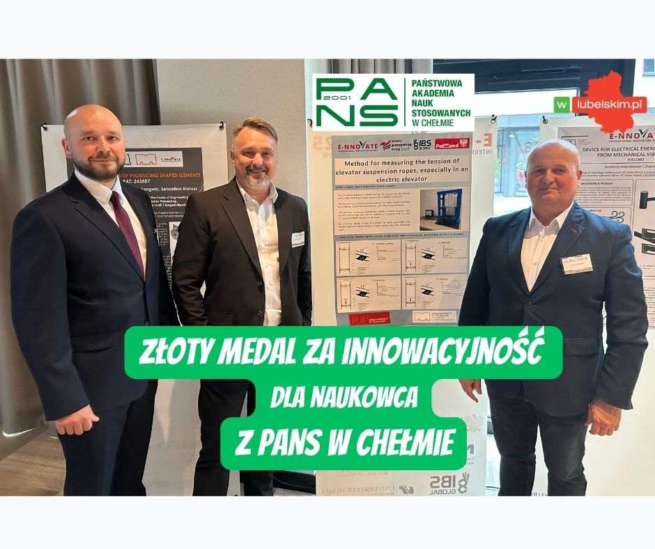 Złoty medal za innowacyjność dla naukowca z Chełma