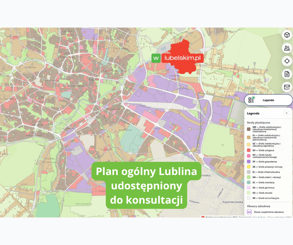 Plan ogólny Lublina. Mieszkańcy mogą zgłaszać uwagi