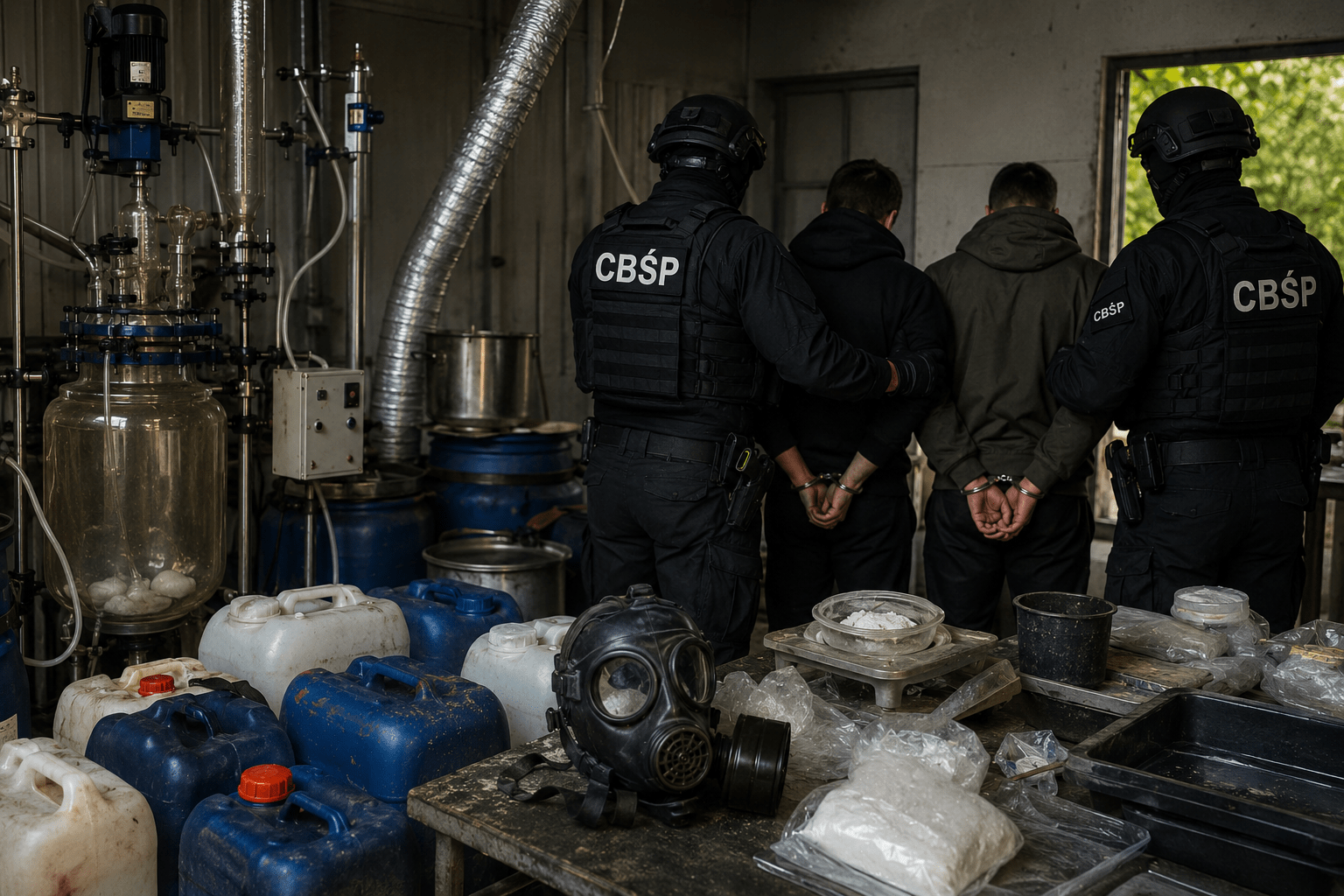 CBŚP rozbiło laboratorium narkotykowe pod Chełmem. Są aresztowani
