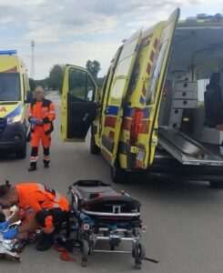 Wypadek hulajnogi w Rudach. Dwóch 14-latków rannych