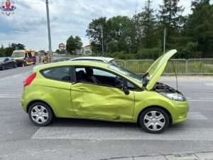 Wypadek na DK-17 w Łabuńkach Pierwszych. Kierująca po alkoholu, motorowerzysta trafił do szpitala