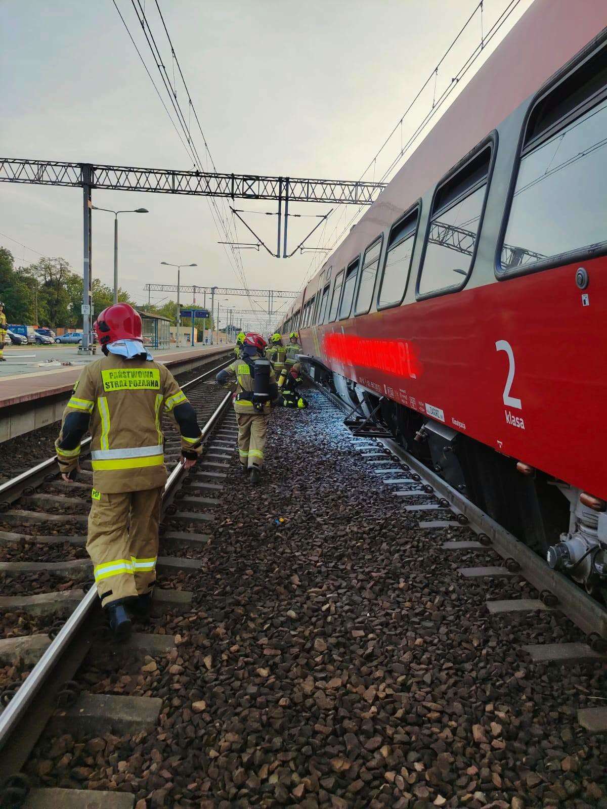 Pożar pociągu z Hrubieszowa do Krakowa. Ewakuowano 250 osób