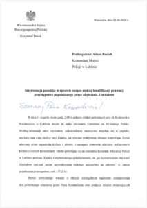 Interwencja Bosaka w sprawie ataku w Lublinie
